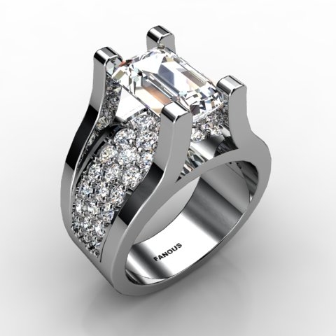 18k White Gold Engagement Ring 1.501ct - 1001838-18kw