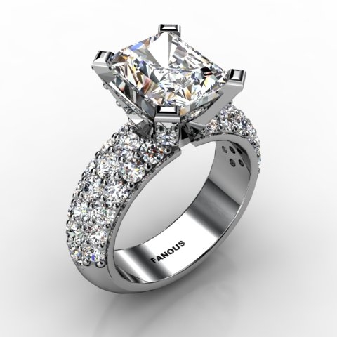 18k White Gold Engagement Ring 1.396ct - 1002330-18kw